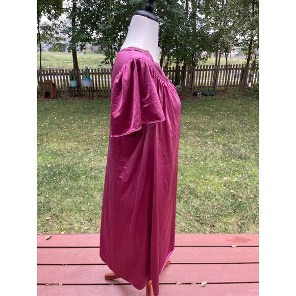 Vanity Fair Womens Pink Satin Nightgown Size L Nylon Vintage - Picture 6 of 7